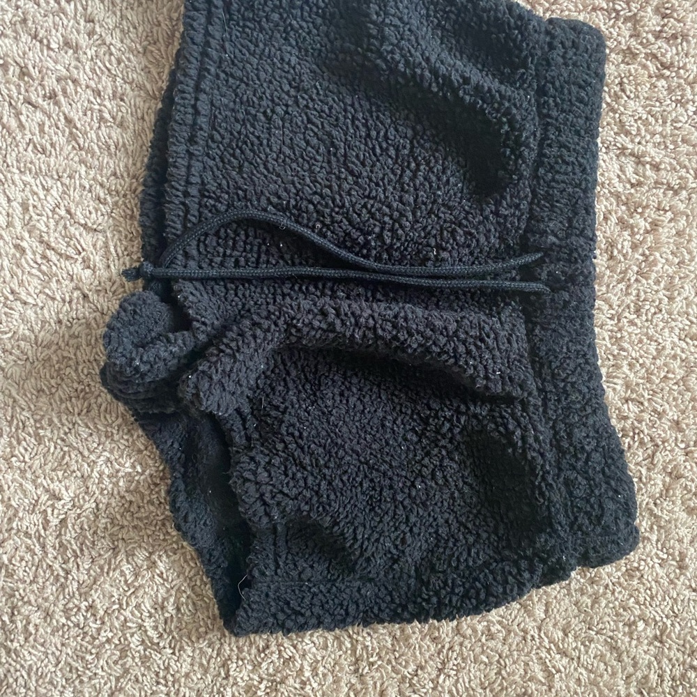 No Boundaries Black Fleece Pajama Shorts